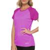 MoFiz Women’s Short Sleeve UPF 50+ Sun Protection Sports T-Shirt Quick Dry Running Workout Athletic Tee Top(Purple)