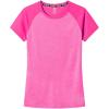 MoFiz Women’s Short Sleeve UPF 50+ Sun Protection Sports T-Shirt Quick Dry Running Workout Athletic Tee Top(Rose Red)