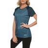 MoFiz Women’s Short Sleeve UPF 50+ Sun Protection Sports T-Shirt Quick Dry Running Workout Athletic Tee Top(Sea Blue)