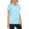 MoFiz Women’s Short Sleeve UPF 50+ Sun Protection Sports T-Shirt Quick Dry Running Workout Athletic Tee Top(Sky Blue)