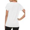 MoFiz Women’s Short Sleeve UPF 50+ Sun Protection Sports T-Shirt Quick Dry Running Workout Athletic Tee Top(White)