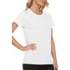 MoFiz Women’s Short Sleeve UPF 50+ Sun Protection Sports T-Shirt Quick Dry Running Workout Athletic Tee Top(White)