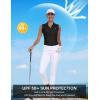 MoFiz Women’s Sleeveless Golf Shirt Collared 1/4 Zip Tennis Tank Tops UPF 50+ Quick-Dry Lightweight Athletic Polo Shirt(02 Black)