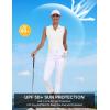 MoFiz Women’s Sleeveless Golf Shirt Collared 1/4 Zip Tennis Tank Tops UPF 50+ Quick-Dry Lightweight Athletic Polo Shirt(02 White)