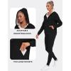 MoFiz Womens Zip up Hoodie Fleece Lined Warm Jackets Winter Thick Hoodies with Pockets(Black)
