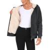 MoFiz Womens Zip up Hoodie Fleece Lined Warm Jackets Winter Thick Hoodies with Pockets(Dark Grey)