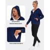 MoFiz Womens Zip up Hoodie Fleece Lined Warm Jackets Winter Thick Hoodies with Pockets(Navy Blue)