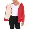 MoFiz Womens Zip up Hoodie Fleece Lined Warm Jackets Winter Thick Hoodies with Pockets(Red)