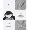 MoFiz Zip Up Hoodie Jackets For Women Warm Winter Jackets Soft Thermal Hoodie Sweatshirts For Women Light Gray+Gray Medium