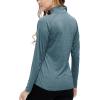 Womens 1/4 Zip Golf Shirt Long Sleeve Lightweight Golf Pullover Outdoor Athletic Tennis Polo Shirts(Asea Blue)