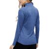 Womens 1/4 Zip Golf Shirt Long Sleeve Lightweight Golf Pullover Outdoor Athletic Tennis Polo Shirts(Asky Blue)