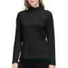 Womens 1/4 Zip Golf Shirt Long Sleeve Lightweight Golf Pullover Outdoor Athletic Tennis Polo Shirts(Black)