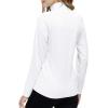 Womens 1/4 Zip Golf Shirt Long Sleeve Lightweight Golf Pullover Outdoor Athletic Tennis Polo Shirts(Cwhite)