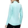 Womens 1/4 Zip Golf Shirt Long Sleeve Lightweight Golf Pullover Outdoor Athletic Tennis Polo Shirts(Green)