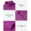 Womens 1/4 Zip Golf Shirt Long Sleeve Lightweight Golf Pullover Outdoor Athletic Tennis Polo Shirts(Purple)