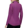 Womens 1/4 Zip Golf Shirt Long Sleeve Lightweight Golf Pullover Outdoor Athletic Tennis Polo Shirts(Purple)