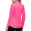Womens 1/4 Zip Golf Shirt Long Sleeve Lightweight Golf Pullover Outdoor Athletic Tennis Polo Shirts(Roes)