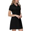 JINSHI Women T Shirt Dress Hiking/Tennis/Golf/Leisure Comfortable and Soft Athletic Dress for Women(Black)