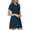 JINSHI Women T Shirt Dress Hiking/Tennis/Golf/Leisure Comfortable and Soft Athletic Dress for Women(Dark Green)