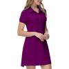 JINSHI Women T Shirt Dress Hiking/Tennis/Golf/Leisure Comfortable and Soft Athletic Dress for Women(Dark Purple)