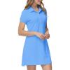 JINSHI Women T Shirt Dress Hiking/Tennis/Golf/Leisure Comfortable and Soft Athletic Dress for Women(Sky Blue)