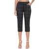 MoFiz Women’s Capri Pants Summer Pull-On Stretch Straight Leg Golf Yoga & Business Casual Dressy Cropped Pants with Pockets(Blue Plaid)