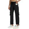 MoFiz Women’s Plus Size Cargo Pants Casual Hiking Pants Lightweight Quick Dry Summer Pants for Women(B02-black)