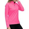 Womens 1/4 Zip Golf Shirt Long Sleeve Lightweight Golf Pullover Outdoor Athletic Tennis Polo Shirts(Roes)