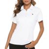 Women’s Golf Polo Shirts Short Sleeve Moisture Wicking Golf Apparel Lady Golf Tops