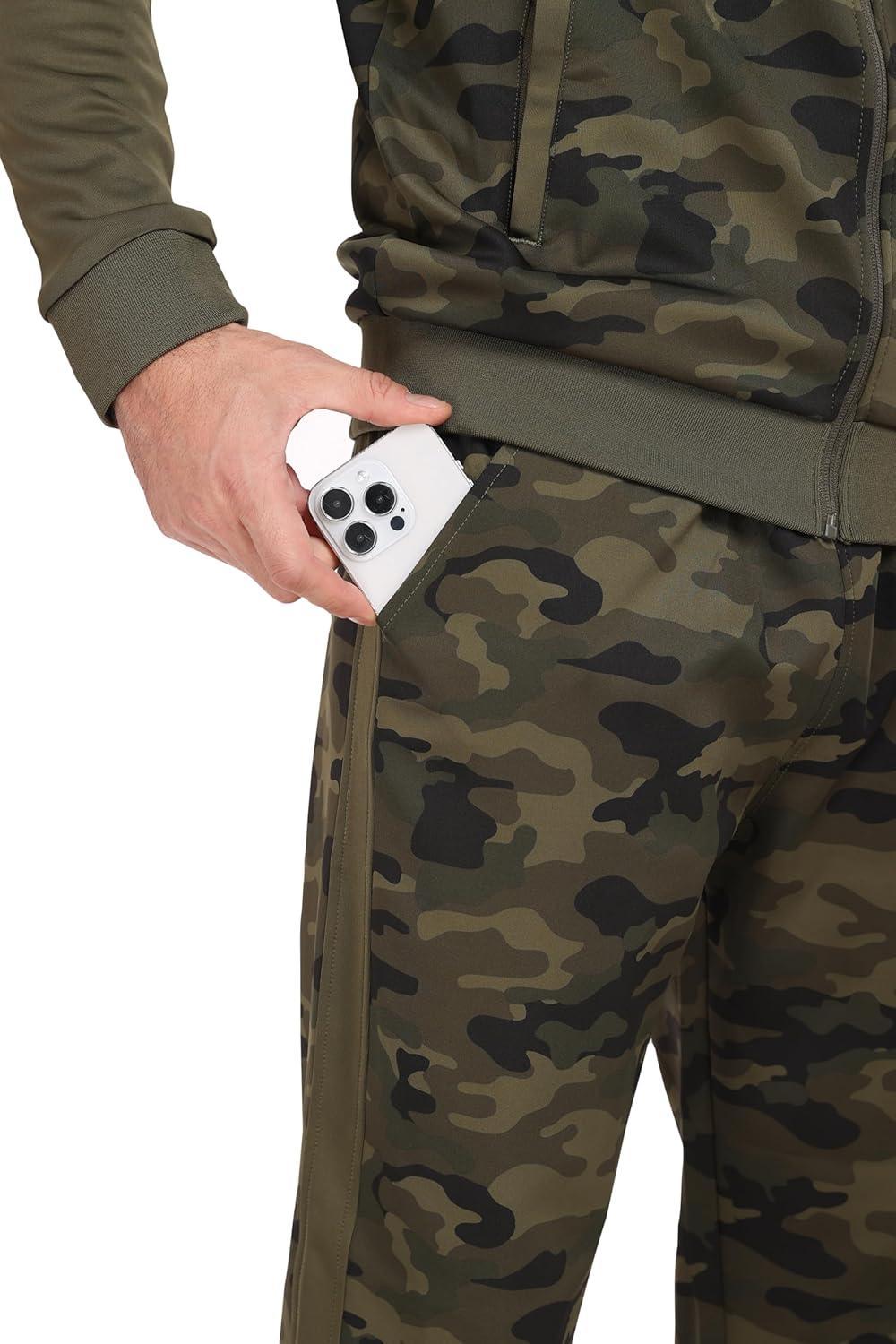 imageMoFiz Mens Tracksuits Set Long Sleeve Causal Full Zip Running Sports Sweatsuit For Men 2 Piece OutfitsDcamogreenset