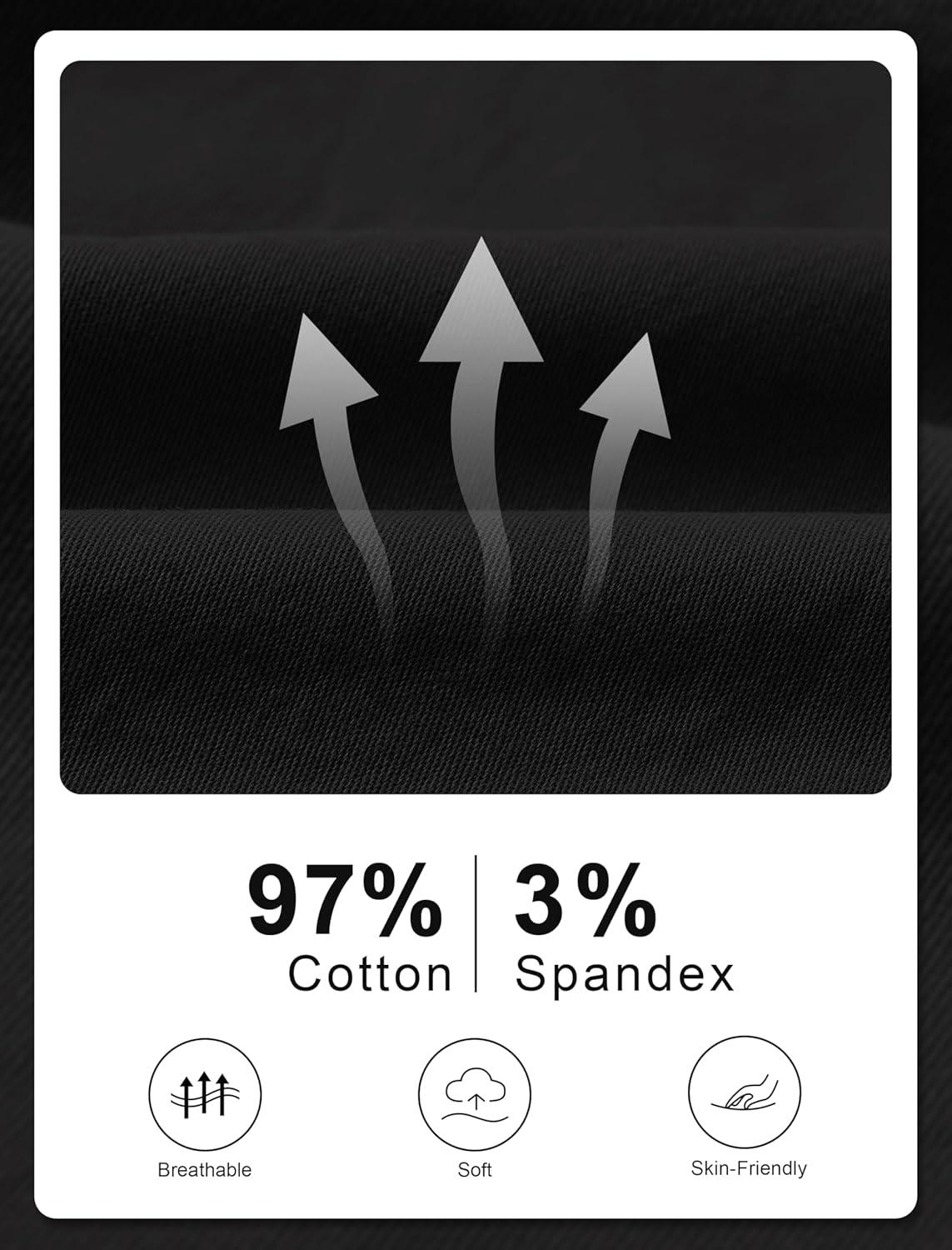 imageMoFiz Womens Cargo Capris Pants with 6 Pockets Lightweight Cotton Hiking Casual Travel Summer Capri Pants for WomenBlack