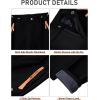 MoFiz Boys Fleece Hiking Snow Ski Pants Kids Winter Waterproof Warm Outdoor Pants with Zippered Pocket(Y03-black)