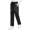 MoFiz Kids Waterproof Snow Ski Pants Kids Winter Warm Fleece Snowboard Pants Girls Elastic Waist Outdoor Hiking Pants(Black + Dark Grey)