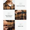 MoFiz Men’s Long Sleeve Plaid Flannel Shirts Cotton Plaid Button Down Shirts for Men Soft Regular Fit Mens Casual Shirts(Black Brown)