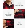 MoFiz Men’s Long Sleeve Plaid Flannel Shirts Cotton Plaid Button Down Shirts for Men Soft Regular Fit Mens Casual Shirts(Black Red)