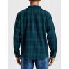 MoFiz Men’s Long Sleeve Plaid Flannel Shirts Cotton Plaid Button Down Shirts for Men Soft Regular Fit Mens Casual Shirts(Green Blue)