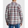 MoFiz Men’s Long Sleeve Plaid Flannel Shirts Cotton Plaid Button Down Shirts for Men Soft Regular Fit Mens Casual Shirts(Grey Blue Red White)