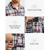 MoFiz Men’s Long Sleeve Plaid Flannel Shirts Cotton Plaid Button Down Shirts for Men Soft Regular Fit Mens Casual Shirts(Grey Blue Red White)