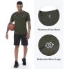 MoFiz Men’s Short Sleeve Rash Guard, UPF50+ UV Sun Protection Tee Quick Dry Swimming Shirts Army Green XL