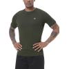 MoFiz Men’s Short Sleeve Rash Guard, UPF50+ UV Sun Protection Tee Quick Dry Swimming Shirts Army Green XL