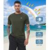 MoFiz Men’s Short Sleeve Rash Guard, UPF50+ UV Sun Protection Tee Quick Dry Swimming Shirts Army Green XL