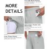 MoFiz Mens Swim Trunks 7 Inch Swim Shorts with Compression Liner Swimming Suits Board Shorts Surf Short Bathing Suit(Light Grey)
