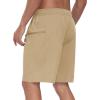 MoFiz Men’s Swim Trunks 9″ Quick Dry Mens Broad Beach Shorts Stretch Mens Swim Shorts(Khaki)