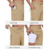 MoFiz Men’s Swim Trunks 9″ Quick Dry Mens Broad Beach Shorts Stretch Mens Swim Shorts(Khaki)
