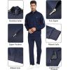 MoFiz Men’s Tracksuits Set Full Zip Running Sweatsuit For Men Long Sleeve Causal 2 Piece Outfits Jogging Suits Navy Blue L