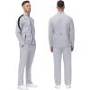 MoFiz Men’s Tracksuits Set Long Sleeve Causal Full Zip Running Sports Sweatsuit For Men 2 Piece Outfits(Ac-gray&black)