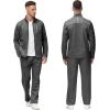 MoFiz Men’s Tracksuits Set Long Sleeve Causal Full Zip Running Sports Sweatsuit For Men 2 Piece Outfits(B-dark Grey)