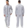MoFiz Men’s Tracksuits Set Long Sleeve Causal Full Zip Running Sports Sweatsuit For Men 2 Piece Outfits(B-grey)