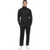 MoFiz Men’s Tracksuits Set Long Sleeve Causal Full Zip Running Sports Sweatsuit For Men 2 Piece Outfits(Black Set)