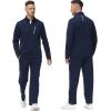 MoFiz Men’s Tracksuits Set Long Sleeve Causal Full Zip Running Sports Sweatsuit For Men 2 Piece Outfits(B-navy)